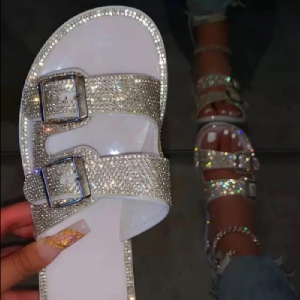 Rhinestone Beach Slippers